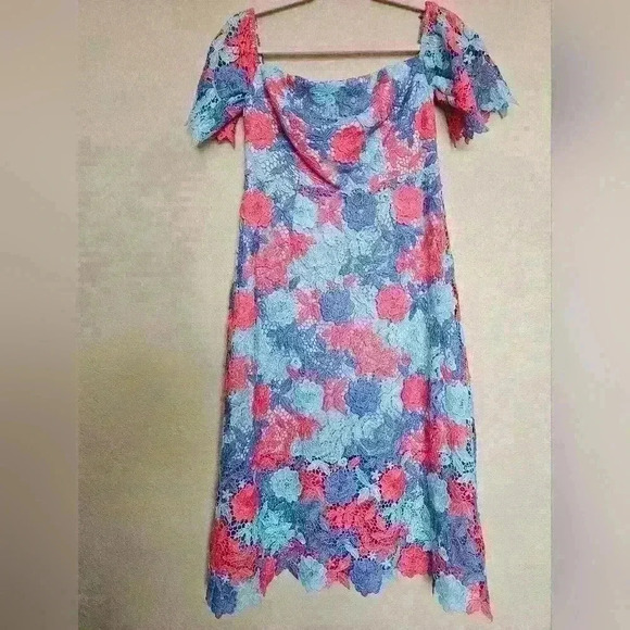 Sam Edelman Dresses & Skirts - Off The Shoulder Floral Lace Midi Dress